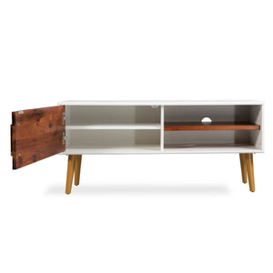 Meuble TV vidaXL bois d'acacia massif 120x35x45 cm