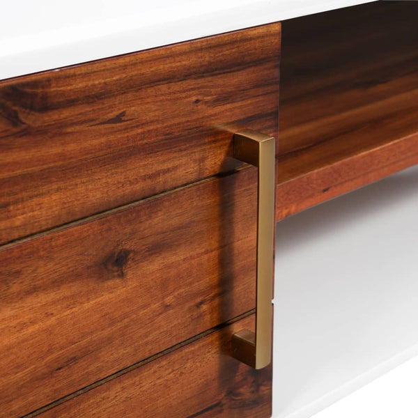 Meuble TV vidaXL bois d'acacia massif 120x35x45 cm