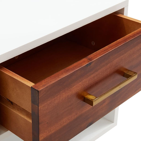 Nachttisch 2 Stk. Akazienholz Massiv 40x30x57 cm
