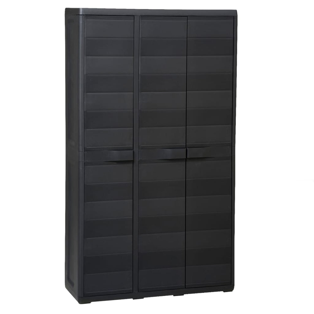 Gartenschrank mit 4 Regalen, Schwarz