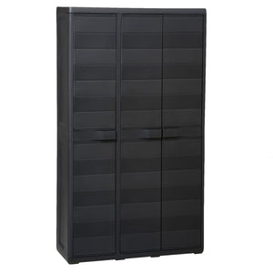 Gartenschrank mit 4 Regalen, Schwarz