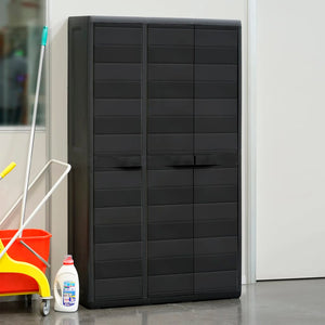 Gartenschrank mit 4 Regalen, Schwarz