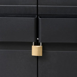 Gartenschrank mit 4 Regalen, Schwarz