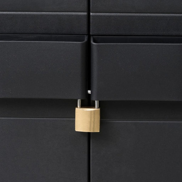 Gartenschrank mit 4 Regalen, Schwarz