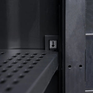 Gartenschrank mit 4 Regalen, Schwarz