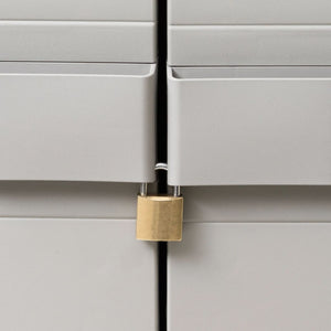 Gartenschrank mit 4 Regalen, Schwarz/Grau