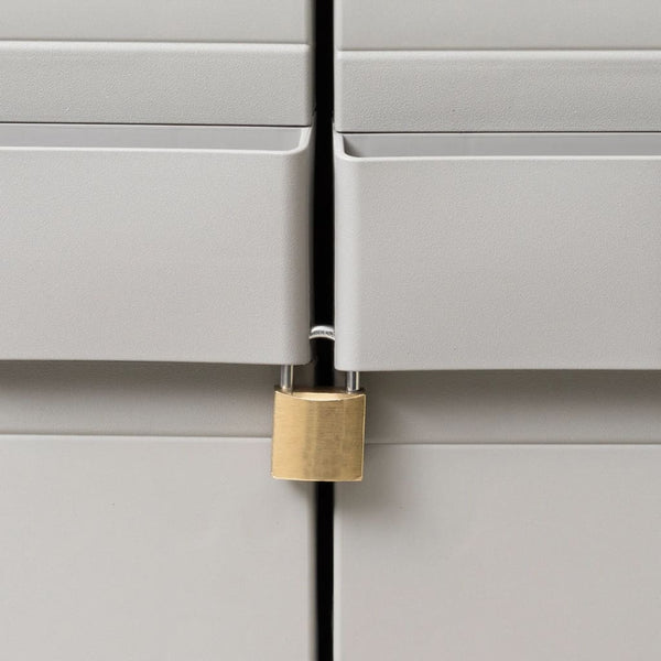 Gartenschrank mit 4 Regalen, Schwarz/Grau
