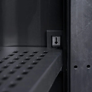 Gartenschrank mit 4 Regalen, Schwarz/Grau