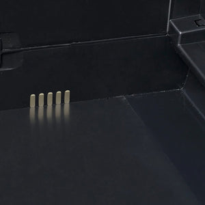 Gartenschrank mit 4 Regalen, Schwarz/Grau