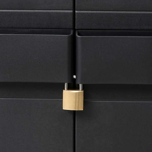 vidaXL Armoire de jardin à 3 étagères Noir
