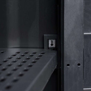 vidaXL Armoire de jardin à 3 étagères Noir