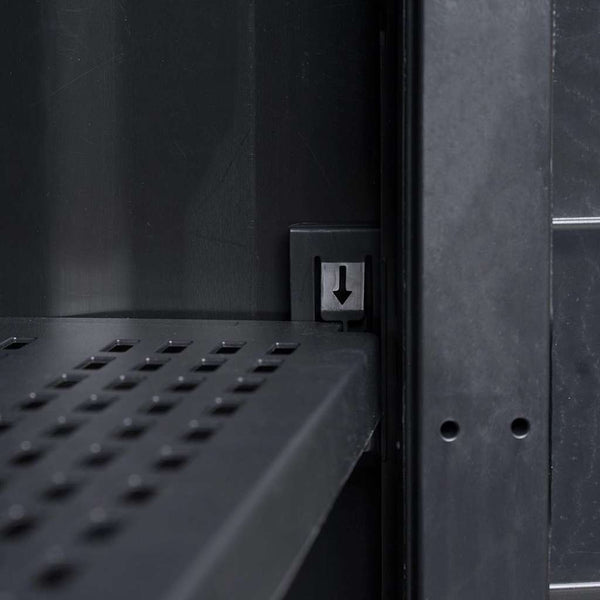 vidaXL Armoire de jardin à 3 étagères Noir