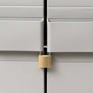 Gartenschrank mit 3 Böden, Schwarz/Grau