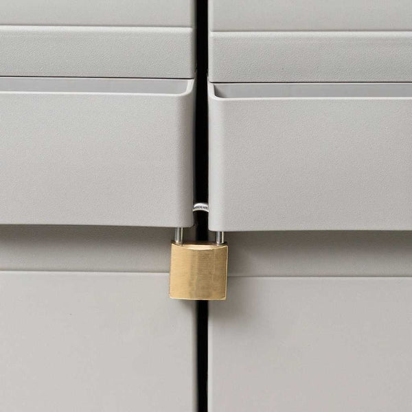Gartenschrank mit 3 Böden, Schwarz/Grau