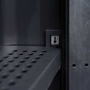 Gartenschrank mit 3 Böden, Schwarz/Grau