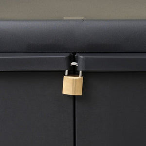 Gartenschrank mit 2 Böden, Schwarz