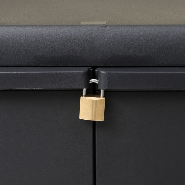 Gartenschrank mit 2 Böden, Schwarz