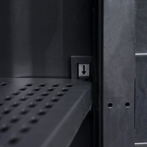 Gartenschrank mit 2 Böden, Schwarz