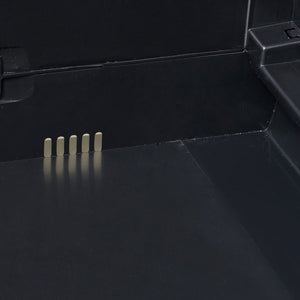 Gartenschrank mit 2 Böden, Schwarz