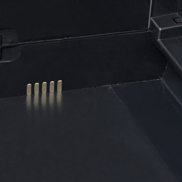 Gartenschrank mit 2 Böden, Schwarz