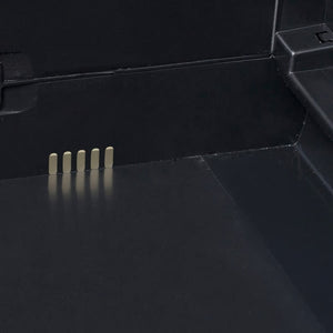 Gartenschrank mit 2 Böden, Schwarz/Grau