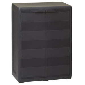 Gartenschrank mit 1 Boden, Schwarz