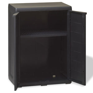 Gartenschrank mit 1 Boden, Schwarz