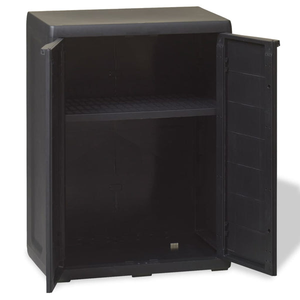 Gartenschrank mit 1 Boden, Schwarz