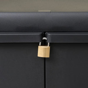 Gartenschrank mit 1 Boden, Schwarz