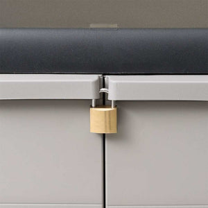Gartenschrank mit Boden, Schwarz/Grau