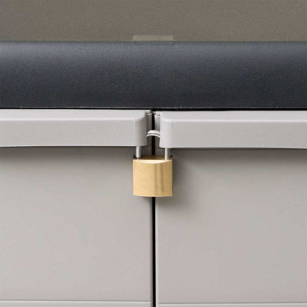 Gartenschrank mit Boden, Schwarz/Grau