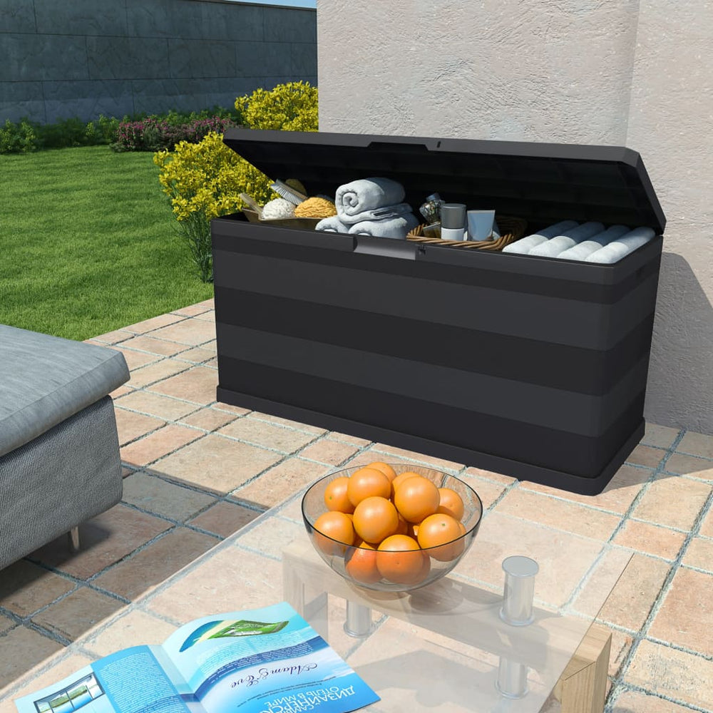 Schwarze Gartenbox 117 cm