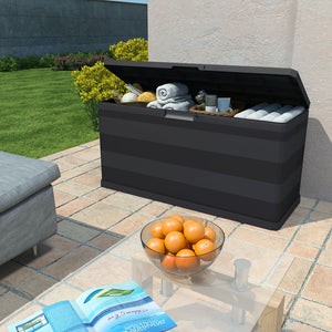 Schwarze Gartenbox 117 cm
