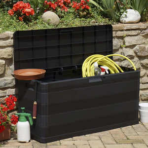 Schwarze Gartenbox 117 cm