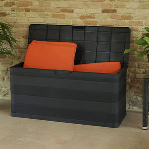 Schwarze Gartenbox 117 cm
