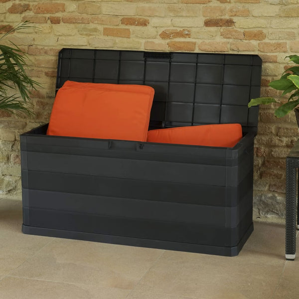 Schwarze Gartenbox 117 cm