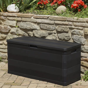 Schwarze Gartenbox 117 cm