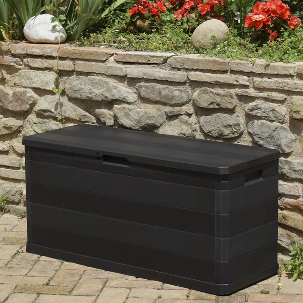 Schwarze Gartenbox 117 cm