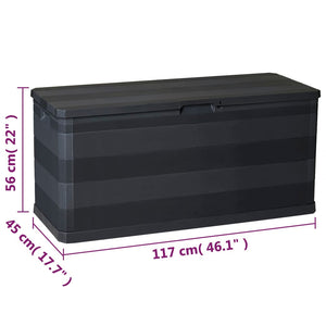 Schwarze Gartenbox 117 cm