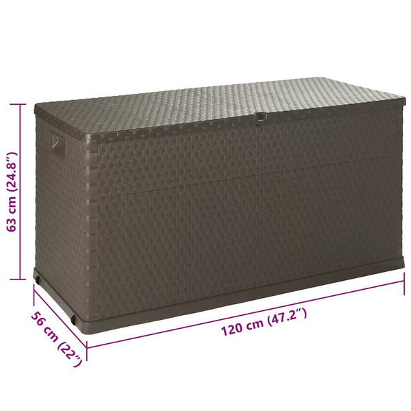Garten Aufbewahrungsbox Braun 120 cm