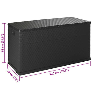 Garten Aufbewahrungsbox Anthrazit 120 cm