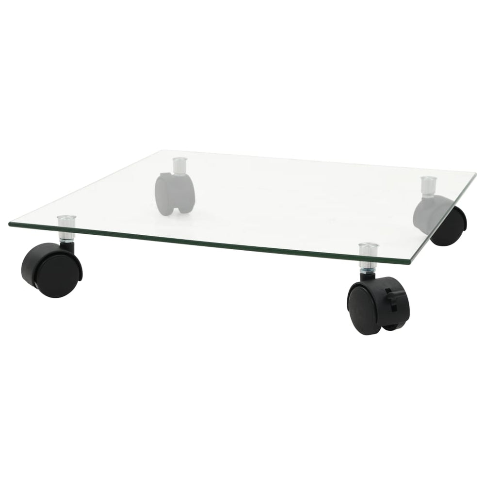 vidaXL Supports de plantes à roulettes 2 pcs Verre trempé 35x35 cm Carré