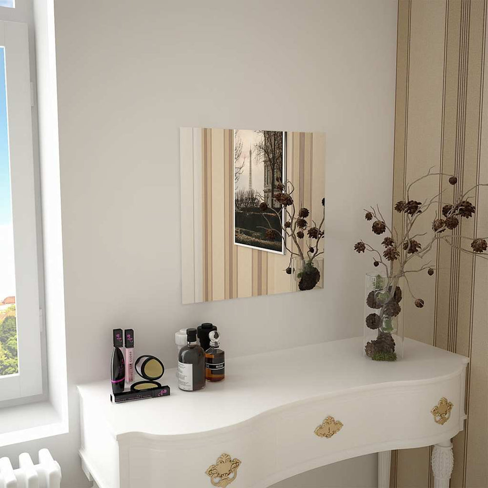 vidaXL Miroir mural 50 x 50 cm Carré Verre
