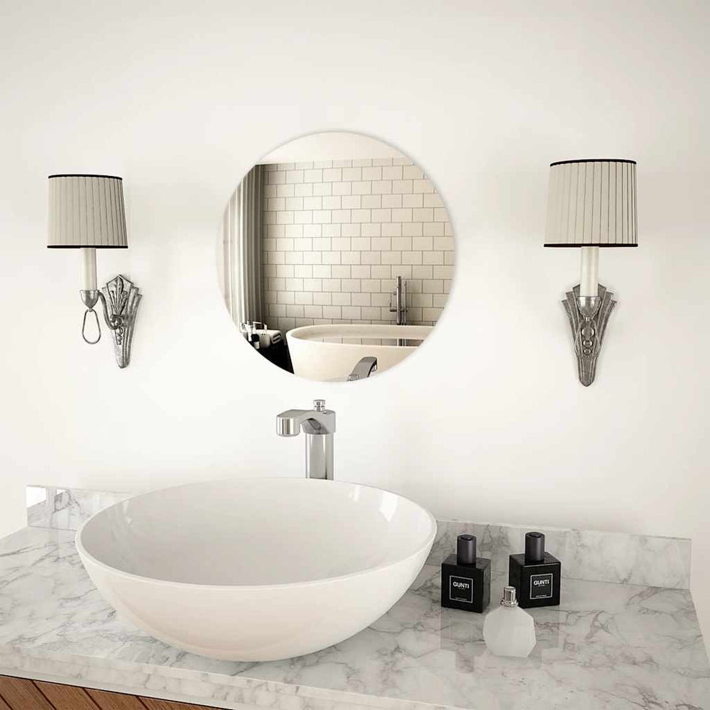 vidaXL Miroir mural 40 cm Rond Verre