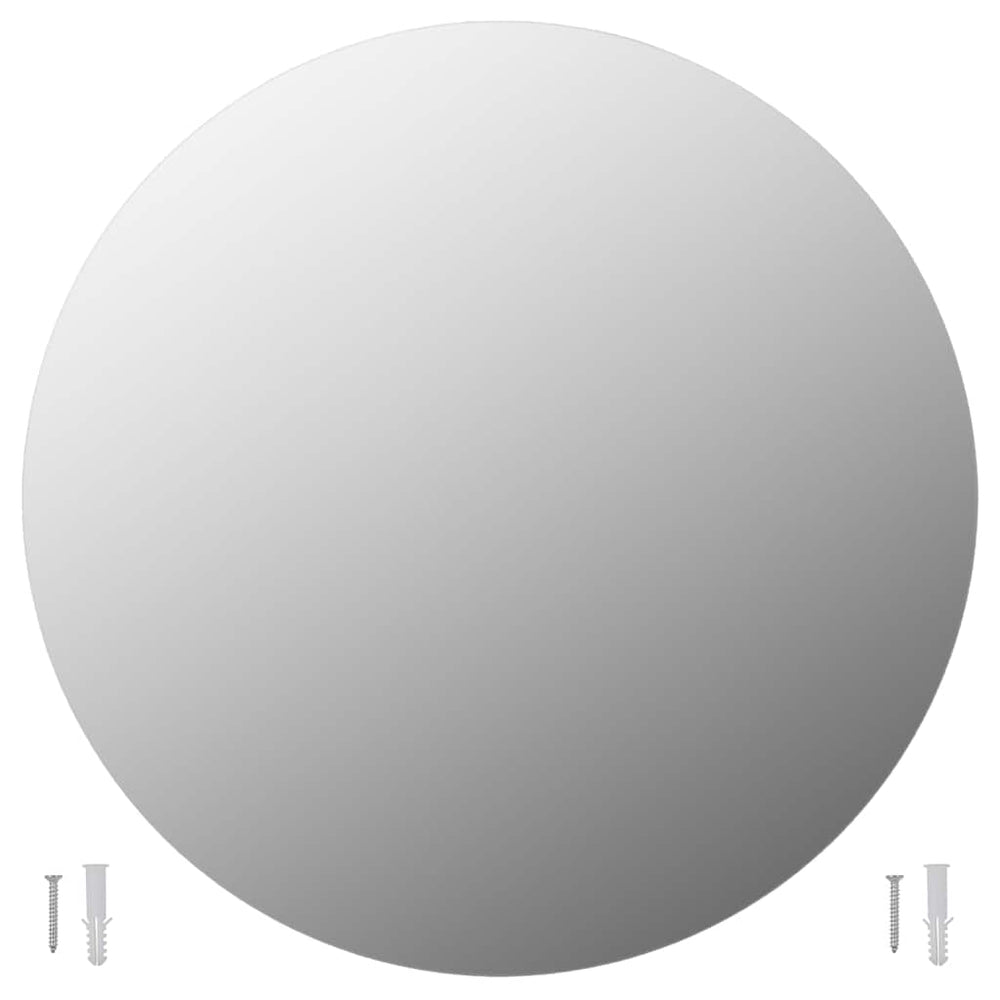 vidaXL Miroir mural rond 60 cm Verre