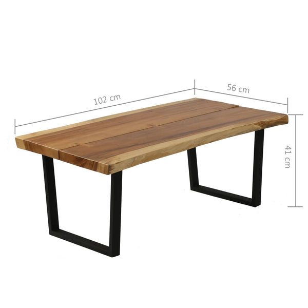 Couchtisch Massivholz Suar 102x56x41 cm