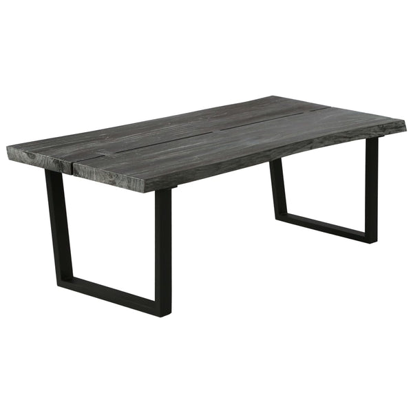 Couchtisch Massivholz Mindi 102x56x41 cm Grau