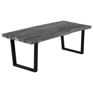 Couchtisch Massivholz Mindi 102x56x41 cm Grau
