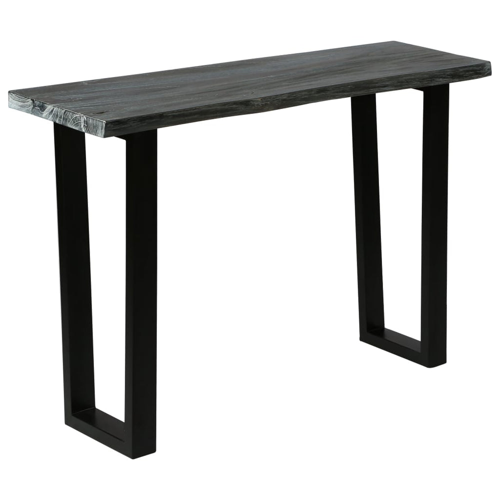 Konsolentisch Mindi-Holz Massiv 110 x 35 x 75 cm Grau