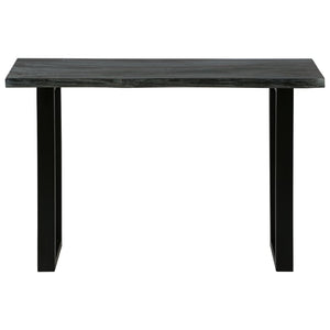 Konsolentisch Mindi-Holz Massiv 110 x 35 x 75 cm Grau
